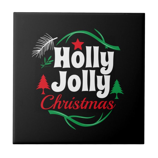 Carreau Holly Jolly Christmas (Devant)