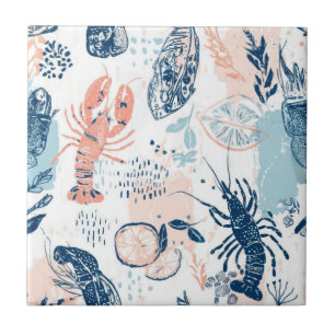 Carreau Homard de mer côtier bleu pêche nautique