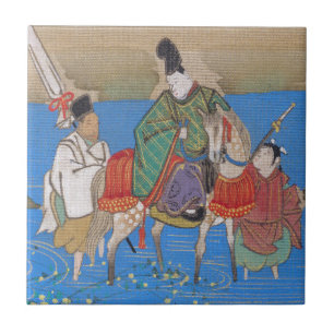 Carreau Hommes Courtier sur la rivière Horseback Crossing 