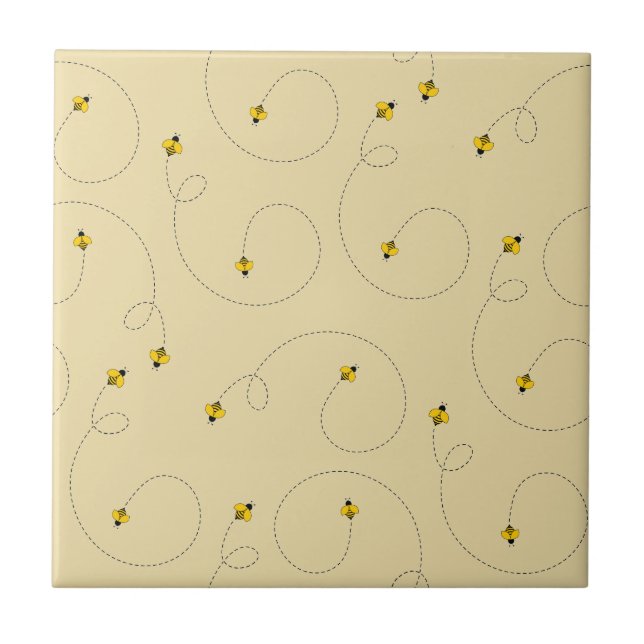 Carreau Honey Bee Wagle Dance Light Amber Gold (Devant)