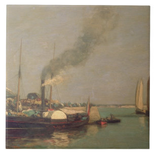 Carreau Honfleur. La Jetee, 1854-57 (huile sur le panneau)