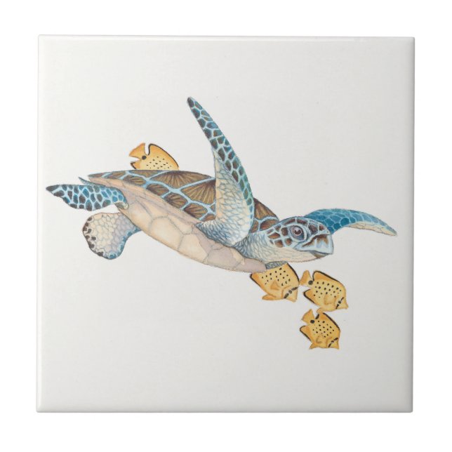 Carreau Honu (tortue de mer verte) (Devant)