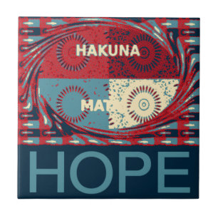 Carreau Hope Hakunamatata Lovely Inspirational Edgy vecteu
