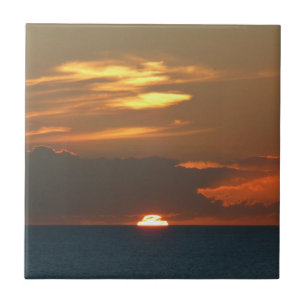 Carreau Horizon Coucher de soleil Colorful Seascape Photog