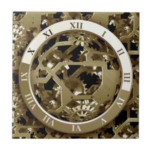 Carreau Horloge des engrenages Bureau Conception Art numér