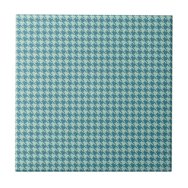 Carreau Houndstooth Seafoam et Turquoise (Devant)