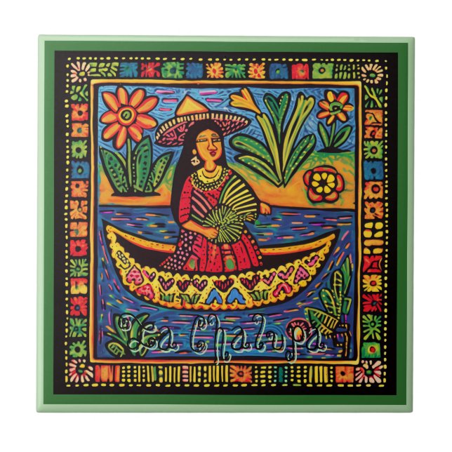 Carreau Huichol Loteria Carrelage céramique : La Chalupa C (Devant)