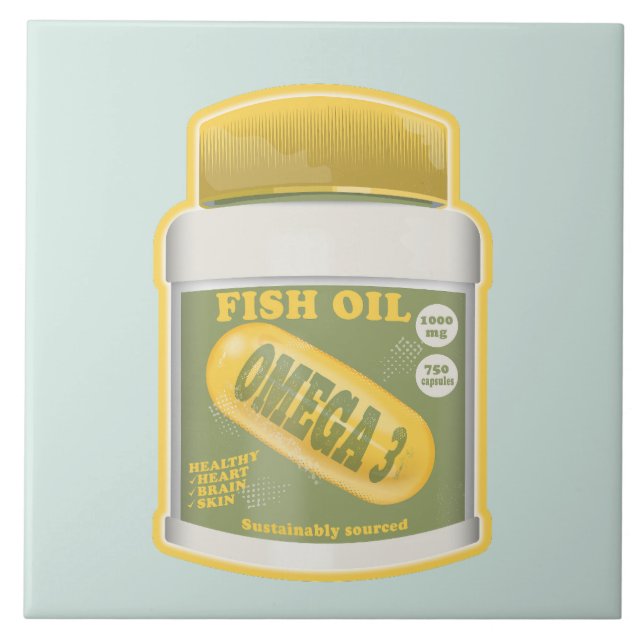 Carreau Huile de poisson oméga 3 (Devant)