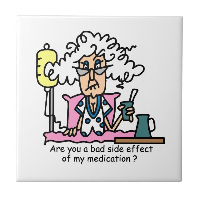 Carreau Humour de l'effet secondaire des médicaments (Devant)