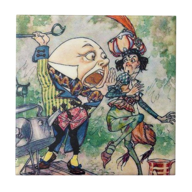 Carreau Humpty Dumpty au pays des merveilles (Devant)