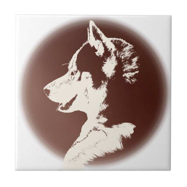 Carreau Husky Dog Art Carrelage en céramique Sled Décor &  (Devant)