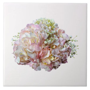 Carreau Hydrangea Rose Pâle Avec Gypsophile