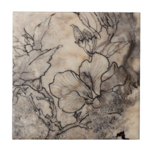 Carreau I floral tatoué