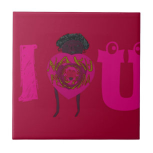 Carreau I Heart You Nakupenda Sana Heureuse Sainte-Valenti
