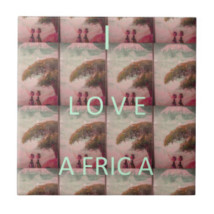 Carreau I Love Africa - Motif du paysage culturel