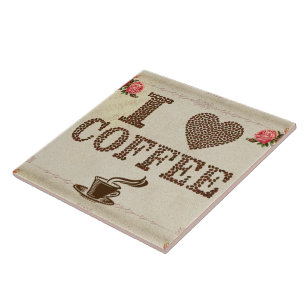 Carreau I Love Coffee Carrelage en céramique
