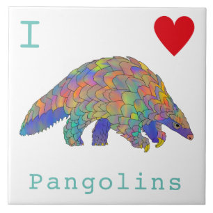 Carreau I Love Pangolins Endanged Animal Activism Art