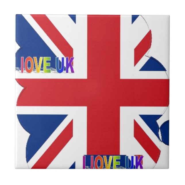 Carreau I Love UK Art Print (Devant)