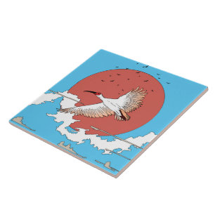 Carreau Ibis à crête en vol