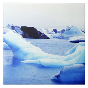 Carreau Icebergs à la lagune de Jokulsarlon