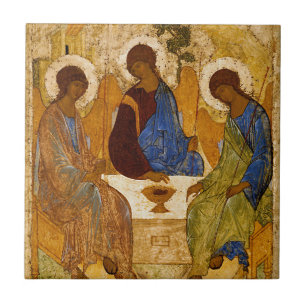 Carreau Icône de la Sainte Trinité Rublev Cadeau catholiqu