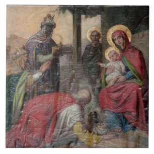 Carreau icongraphie orthodoxe serbe à l'église de Valjev