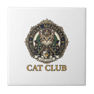 Carreau Idée cadeau Royal Medieval Cat Cat Dad - Royal Med
