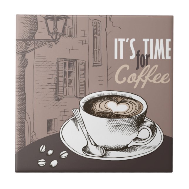 Carreau Il est temps pour le café (Devant)