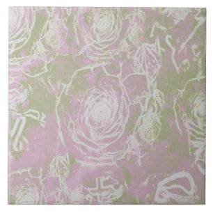 Carreau illusion d'empreinte rose - rose pâle