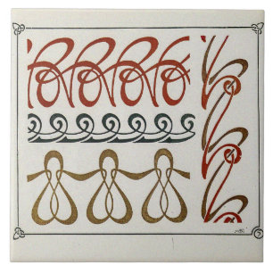 Carreau Illustration Art nouveau vintage par Alphonse Much