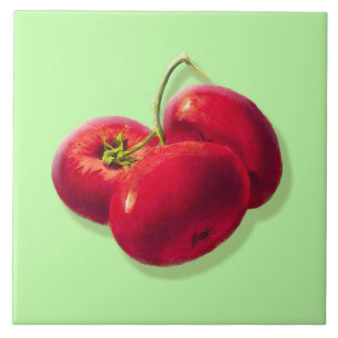 Carreau Illustration botanique vintage, tomates