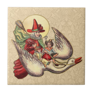 Carreau Illustration d'antiquité de Mère Goose Child