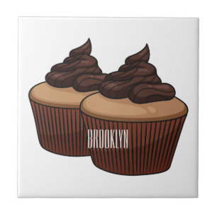 Carreau Illustration de Cupcake