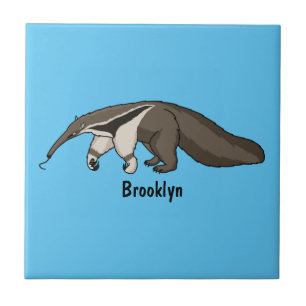 Carreau Illustration de dessin animé d'Anteater happy