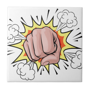 Carreau Illustration de explosion de poing