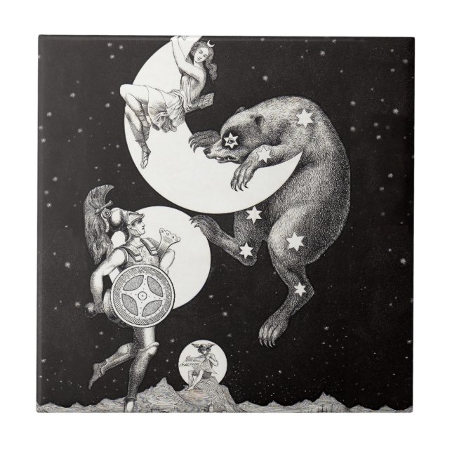 Carreau Illustration de la Nuit du Dieu de l'Univers du Ci (Devant)