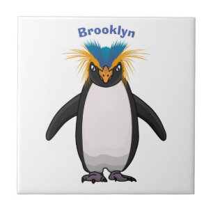 Carreau Illustration de mignon macaroni pingouin