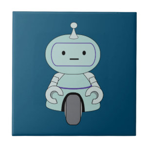 Carreau Illustration de robot rétro