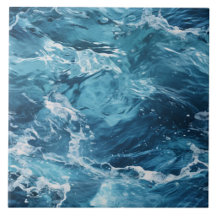 Illustration de vagues de l'océan bleu et d'écume 