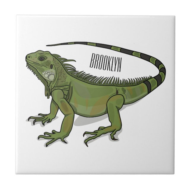 Carreau Illustration d'Iguana (Devant)