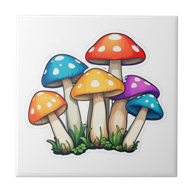 Carreau Illustration du champignon transparent (Devant)