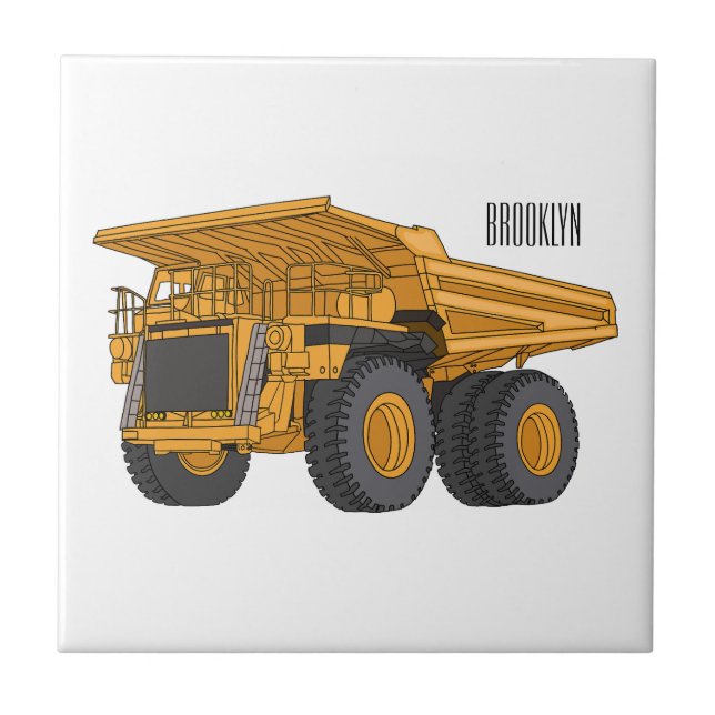 Carreau Illustration d'un camion à grande échelle (Devant)