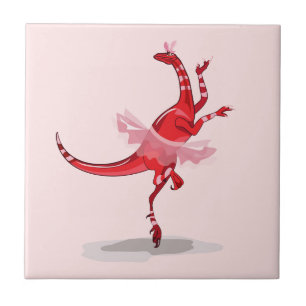Carreau Illustration D'Un Raptor Danseur Ballerina.