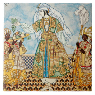 Carreau Illustration "Femmes persanes" par Ivan Bilibin