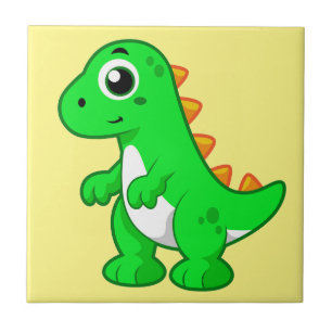 Carreau Illustration Mignonne Du Tyrannosaurus Rex.
