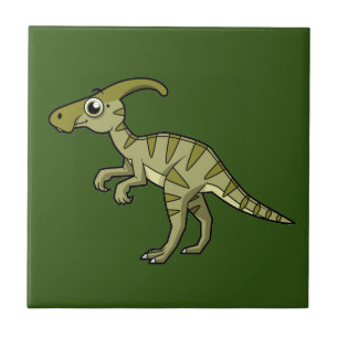 Carreau Illustration Mignonne D'Un Parasaurolophus Dinosau