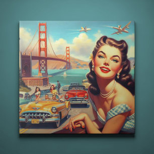 Carreau Illustration vintage de San Francisco