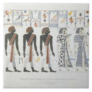 Carreau Illustrations des hiéroglyphes des tombes de t