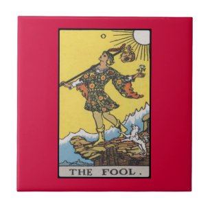 Carreau Image de carte de tarot d'imbécile
