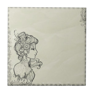 Carreau Image de cru de femme